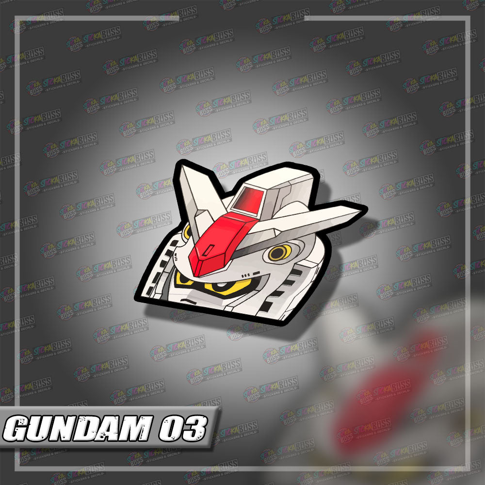 GUNDAM | ANIME PEEKER STICKER【VINYL PRINTED】( LAMINATED / WATERPROOF )