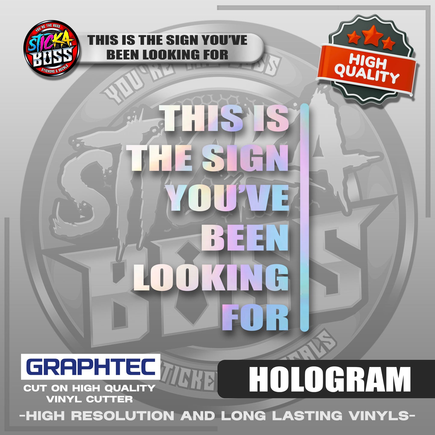 THIS IS THE SIGN YOU'VE BEEN LOOKING FOR | VINYL WATERPROOF CUT-OUT STICKER DECALS