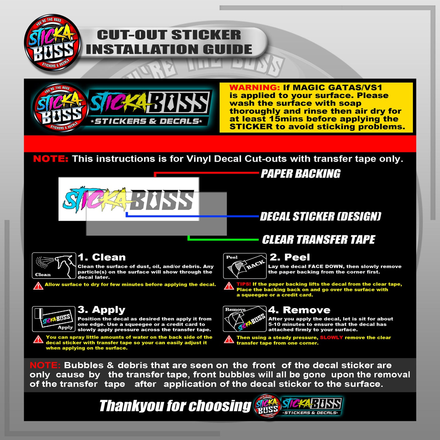 MIO SOUL I 125 MAG STICKER SET ( 2 MAGS ) - CUSTOM 005 | VINYL WATERPROOF CUT-OUT DECALS