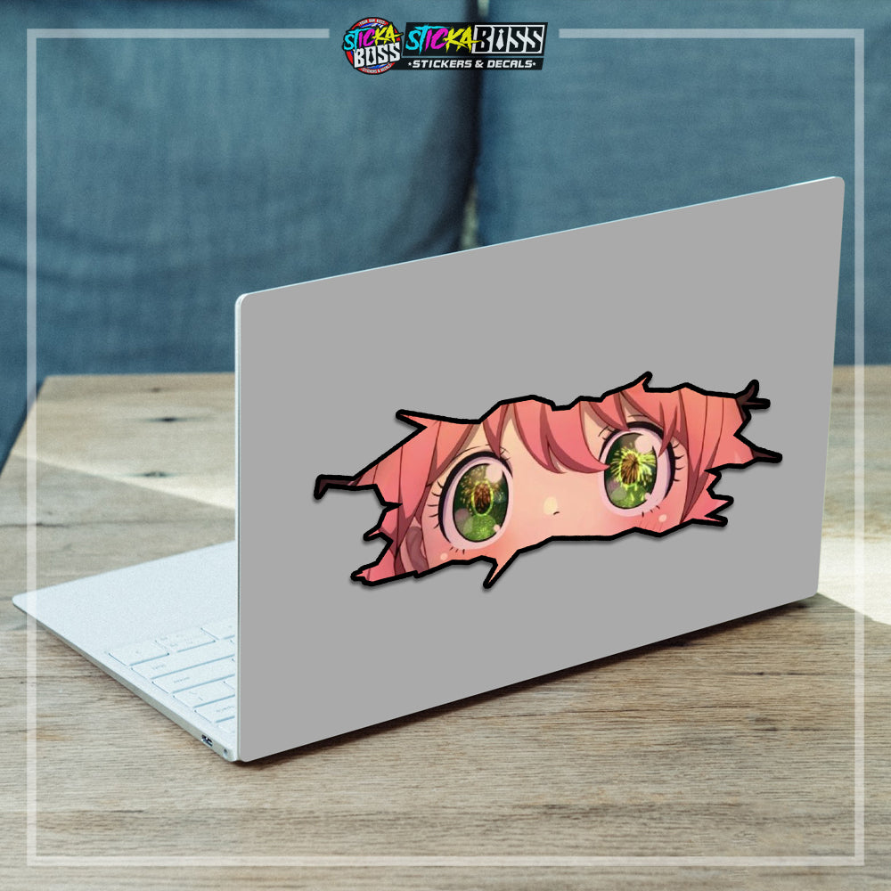 ANYA | CRACK PEEKERS ( ANIME VINYL STICKER DECALS )【Stickaboss】