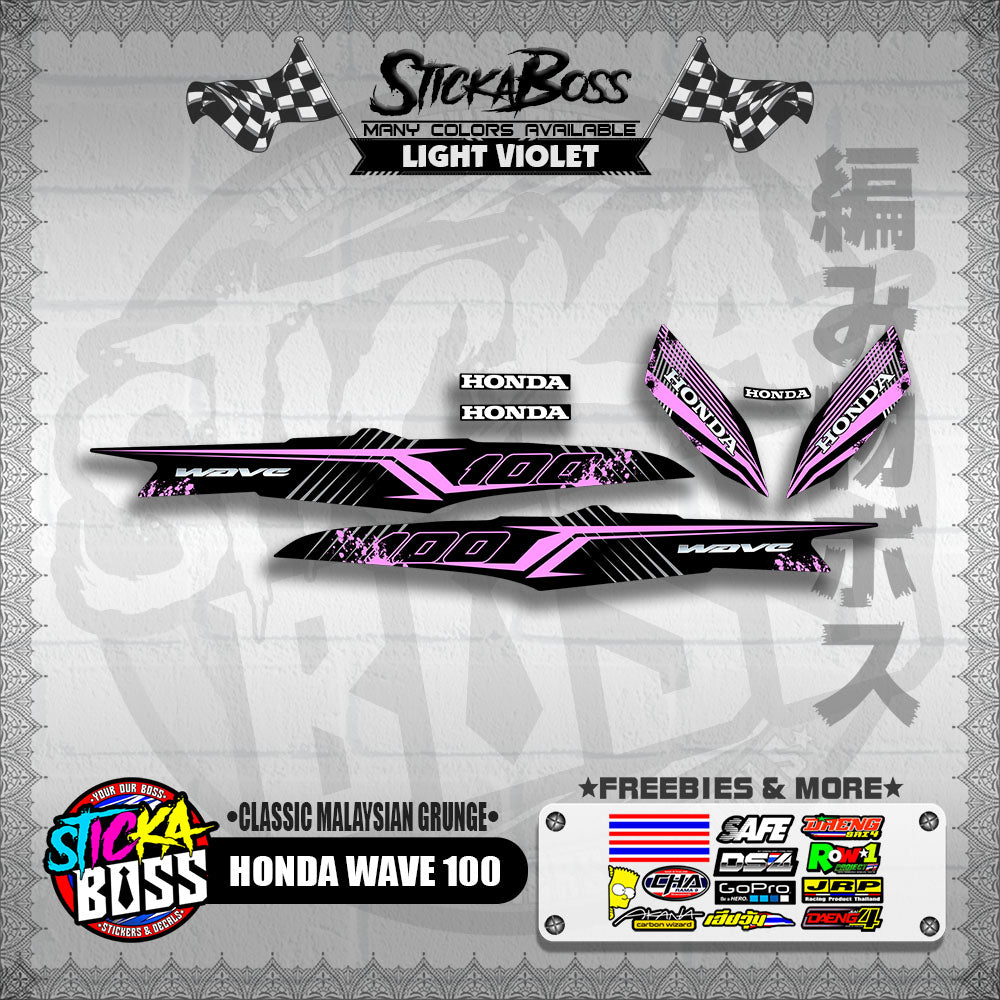 HONDA WAVE 100 DECALS ( CLASSIC MALAYSIAN GRUNGE )【WITH FREEBIES】