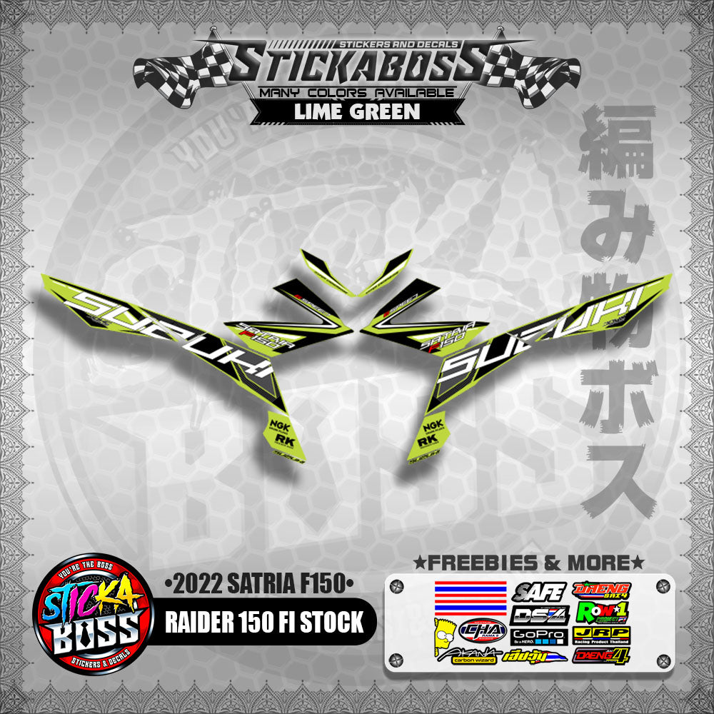 SUZUKI RAIDER 150 FI STOCK DECALS ( 2022 SATRIA F150 )【WITH FREEBIES】