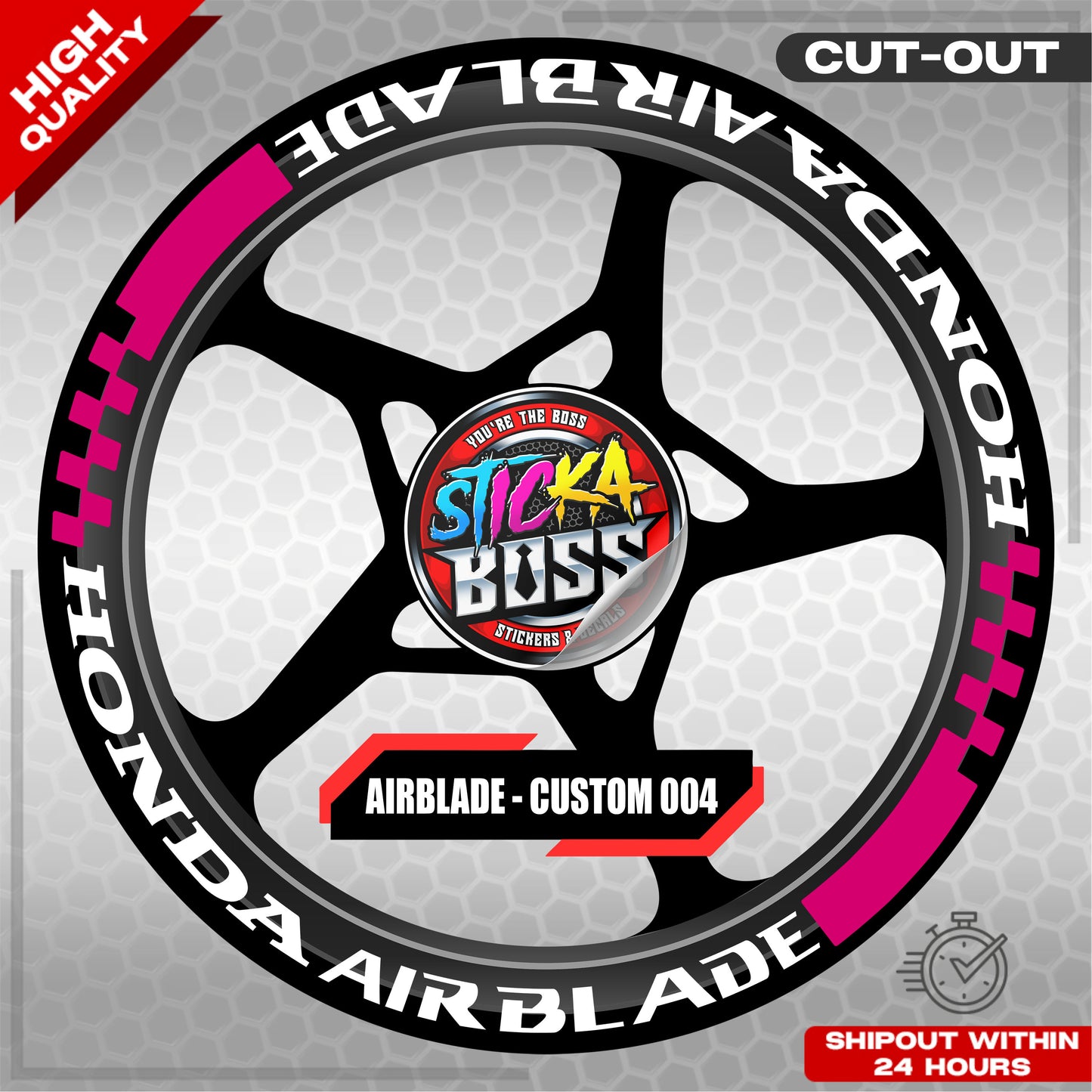 AIRBLADE 150 / 160 MAG STICKER SET ( 2 MAGS ) - CUSTOM 004 | VINYL WATERPROOF CUT-OUT DECALS