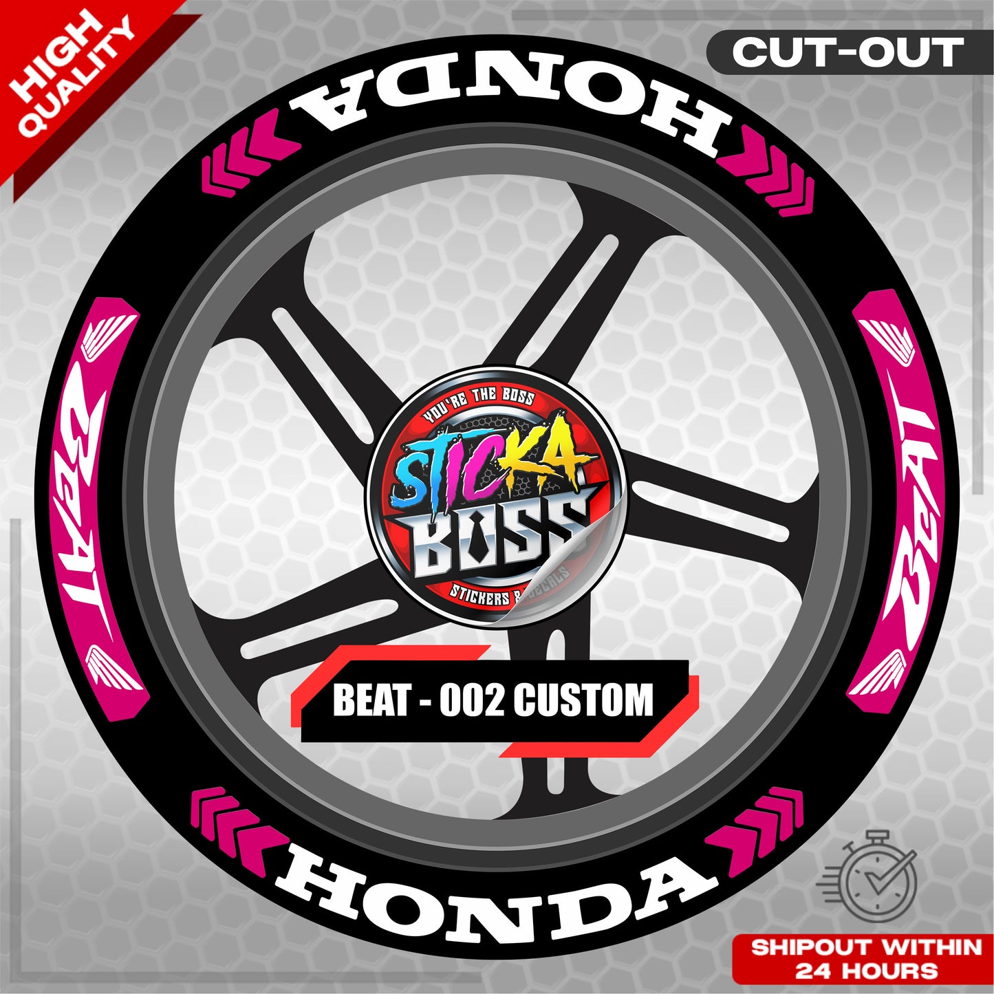 BEAT MAG STICKER SET ( 2 MAGS ) - 002 CUSTOM | VINYL WATERPROOF CUT-OUT DECALS