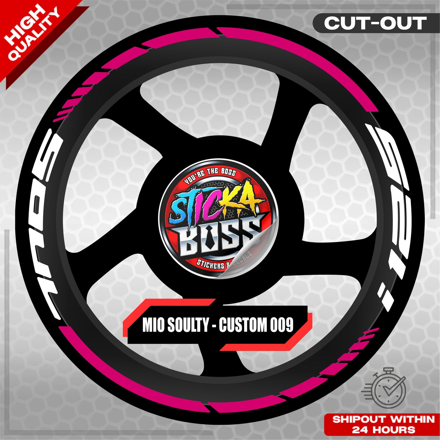 MIO SOULTY I MAG STICKER SET ( 2 MAGS ) - CUSTOM 009 | VINYL WATERPROOF CUT-OUT DECALS