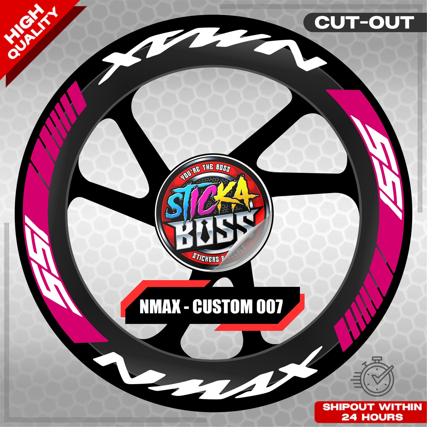 NMAX 155 MAG STICKER SET ( 2 MAGS ) - CUSTOM 007 | VINYL WATERPROOF CUT-OUT DECALS