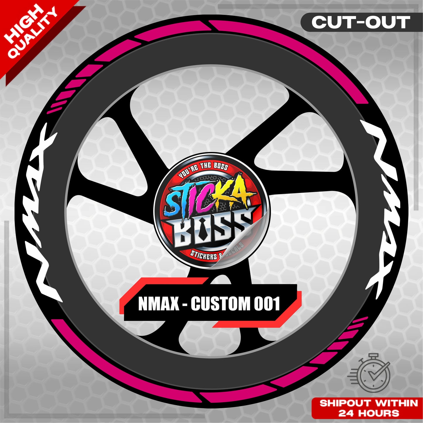 NMAX 155 MAG STICKER SET ( 2 MAGS ) - CUSTOM 003 | VINYL WATERPROOF CUT-OUT DECALS