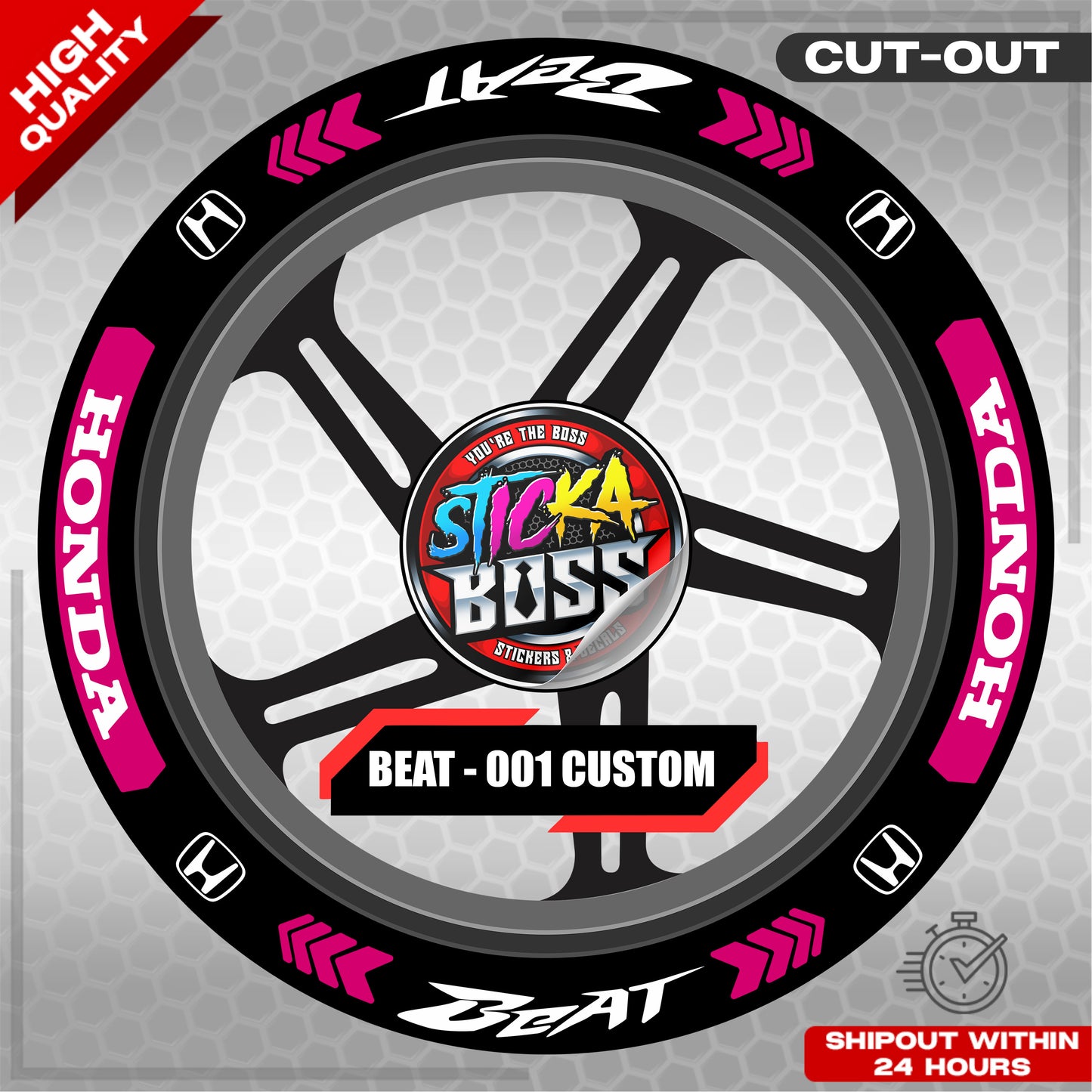 BEAT MAG STICKER SET ( 2 MAGS ) - 001 CUSTOM | VINYL WATERPROOF CUT-OUT DECALS