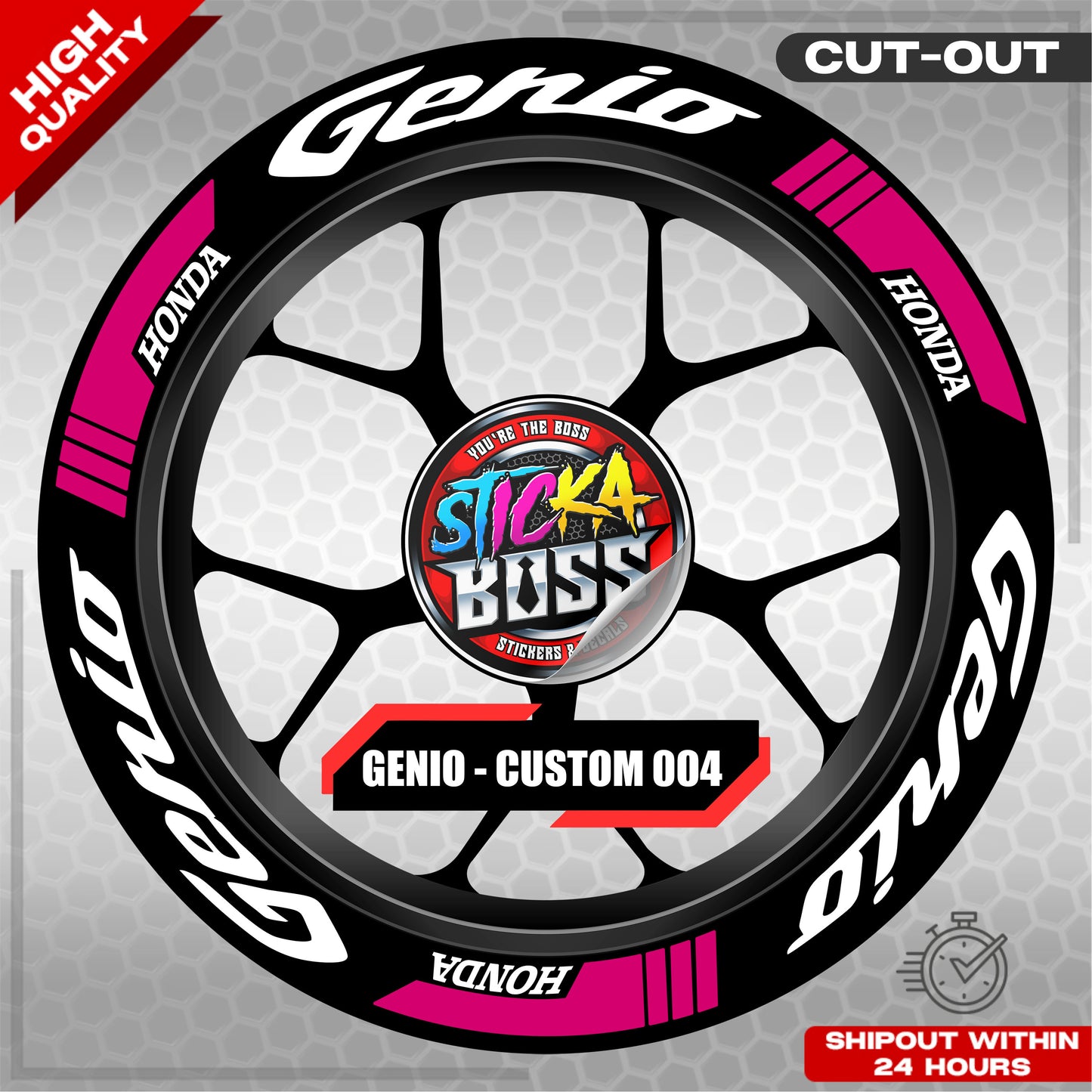 GENIO MAG STICKER SET ( 2 MAGS ) - CUSTOM 004 | VINYL WATERPROOF CUT-OUT DECALS