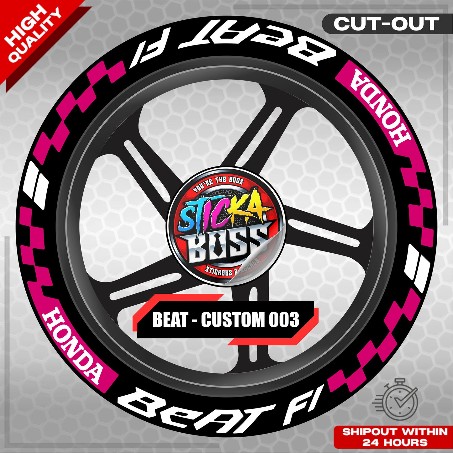 BEAT MAG STICKER SET ( 2 MAGS ) - CUSTOM 003 | VINYL WATERPROOF CUT-OUT DECALS