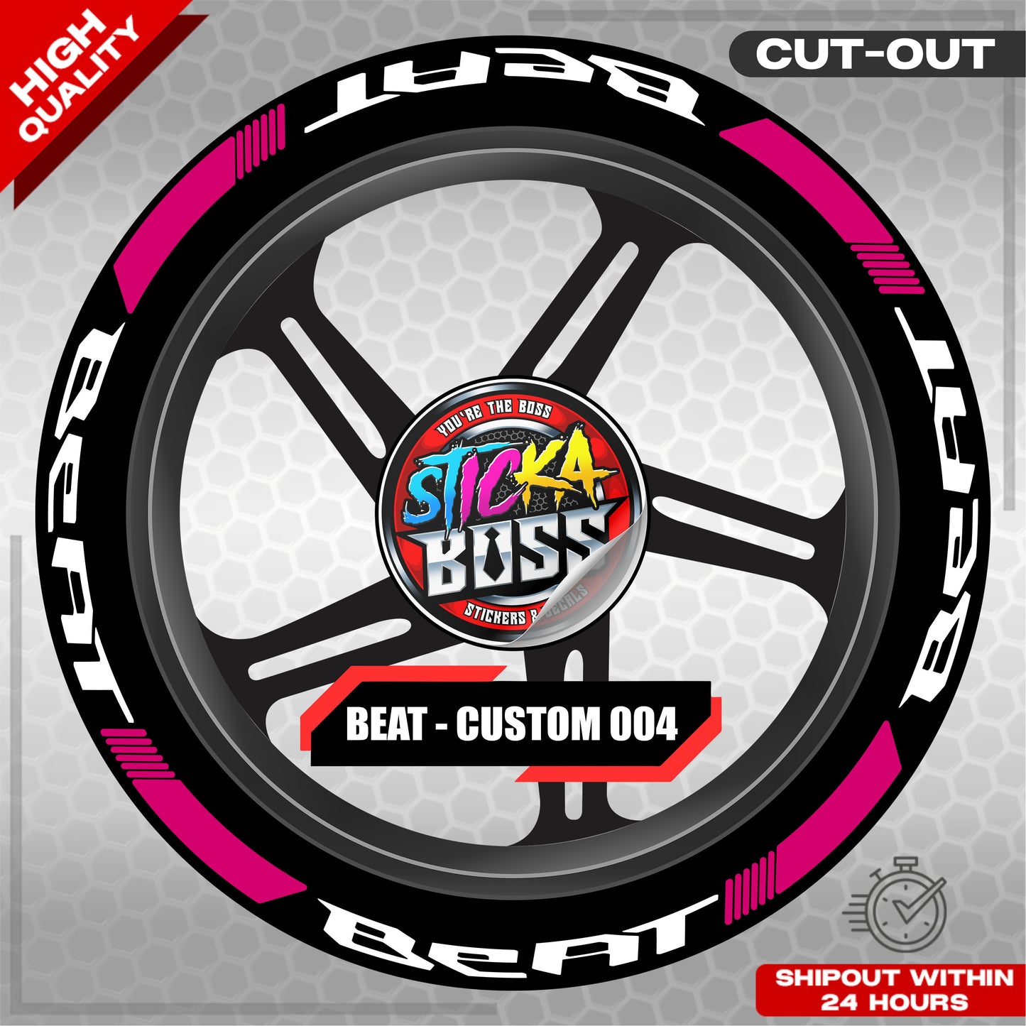 BEAT MAG STICKER SET ( 2 MAGS ) - CUSTOM 004 | VINYL WATERPROOF CUT-OUT DECALS