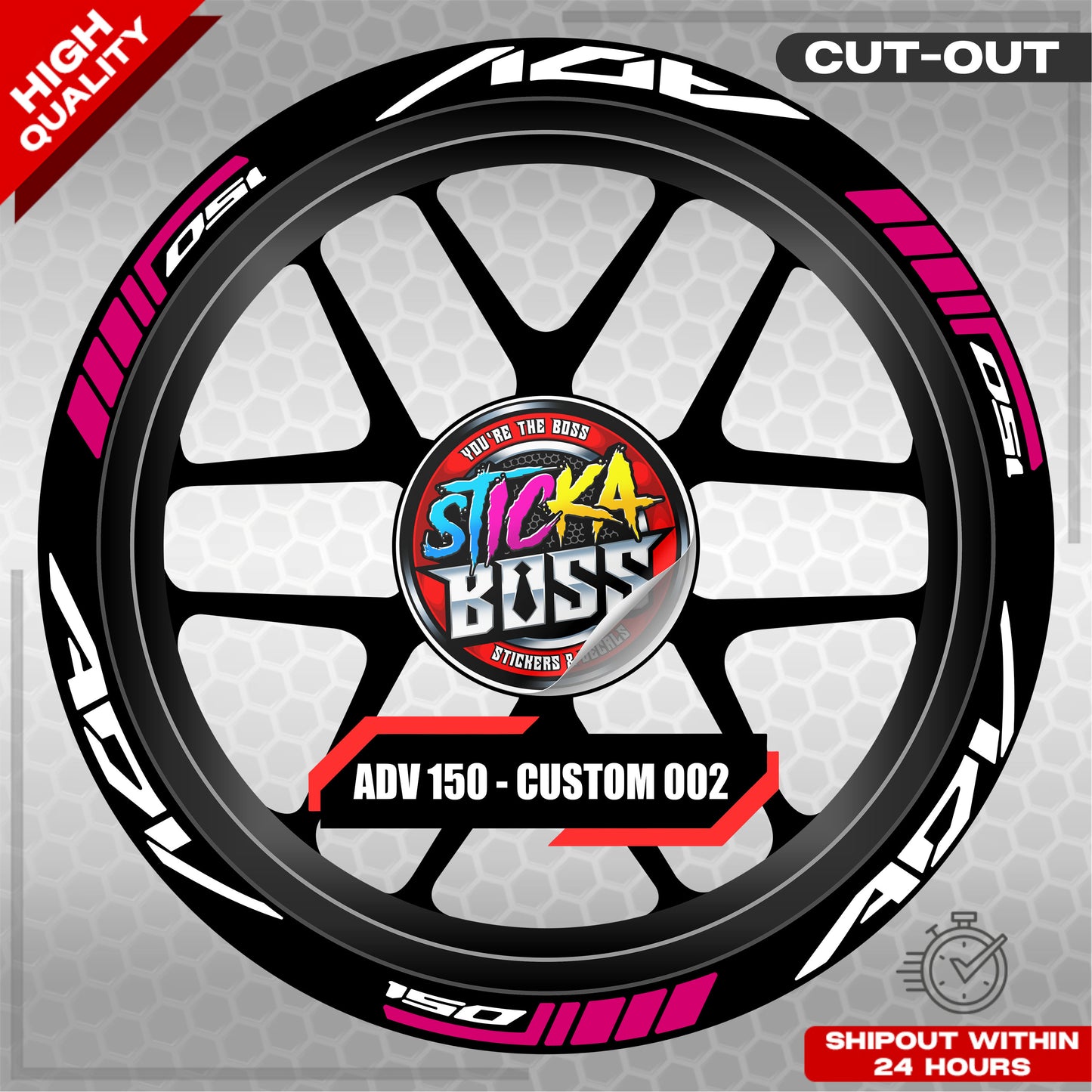 ADV 150 MAG STICKER SET ( 2 MAGS ) - CUSTOM 002 | VINYL WATERPROOF CUT-OUT DECALS