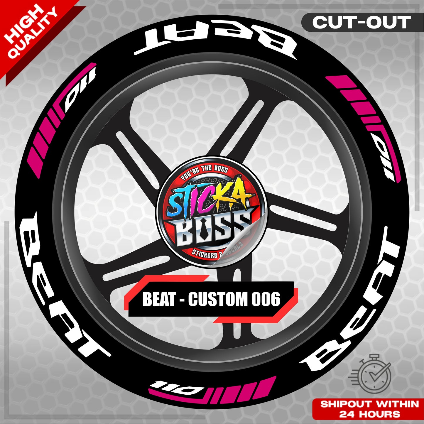 BEAT MAG STICKER SET ( 2 MAGS ) - CUSTOM 006 | VINYL WATERPROOF CUT-OUT DECALS