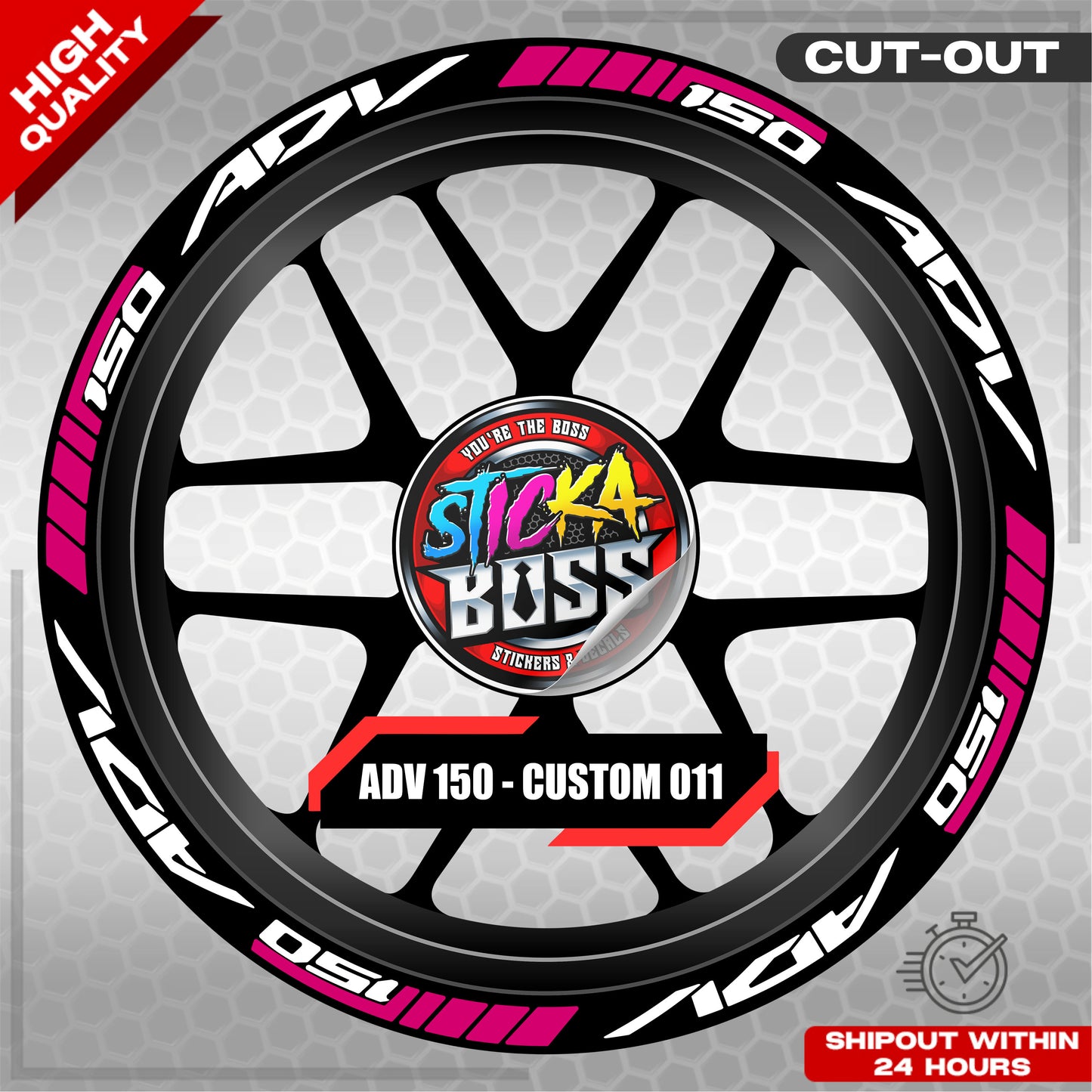 ADV 150 MAG STICKER SET ( 2 MAGS ) - CUSTOM 011 | VINYL WATERPROOF CUT-OUT DECALS