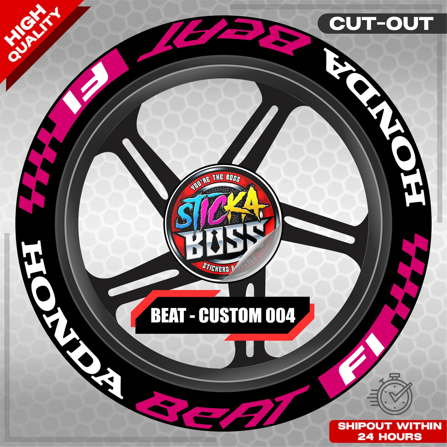 BEAT MAG STICKER SET ( 2 MAGS ) - CUSTOM 005 | VINYL WATERPROOF CUT-OUT DECALS