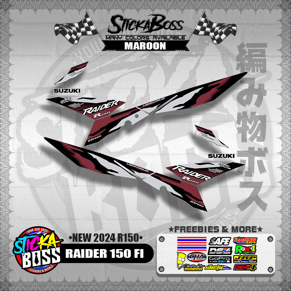 RAIDER 150 FI DECALS ( NEW 2024 R150 )【WITH FREEBIES】