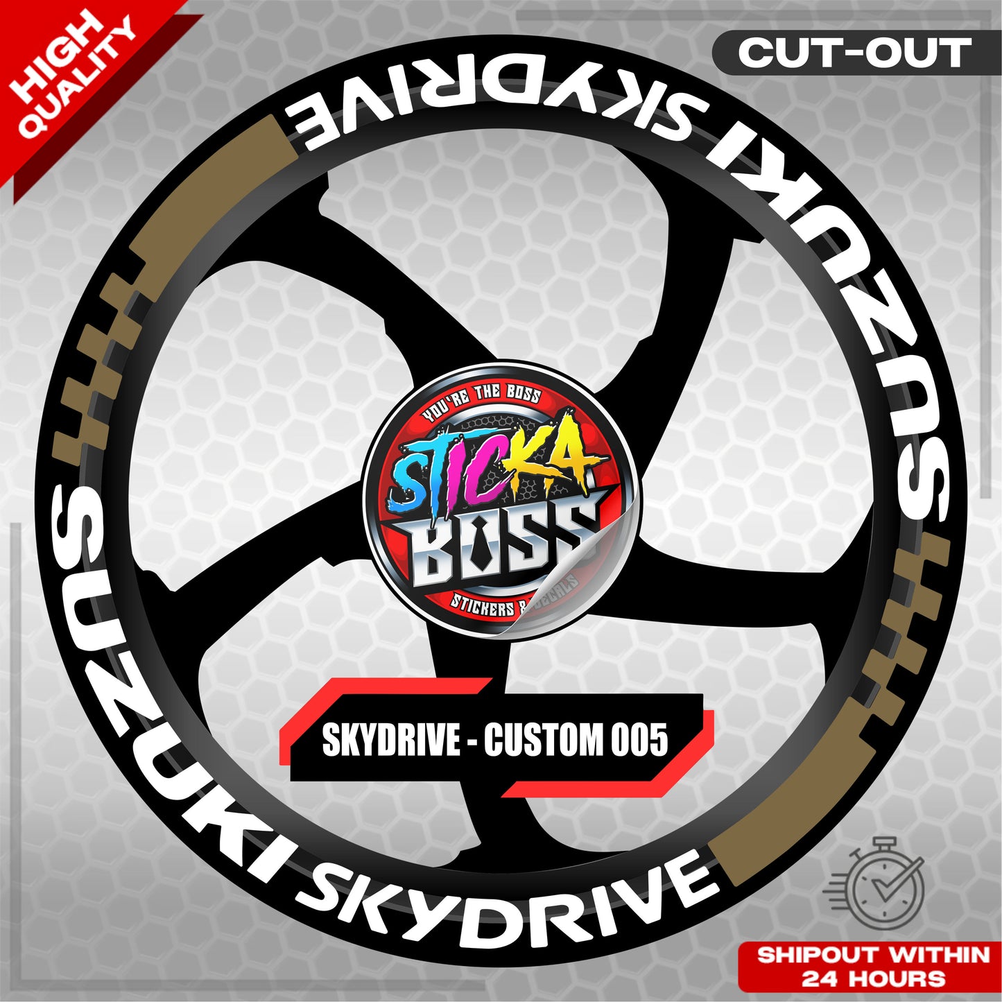 SKYDRIVE MAG STICKER SET ( 2 MAGS ) - CUSTOM 005 | VINYL WATERPROOF CUT-OUT DECALS