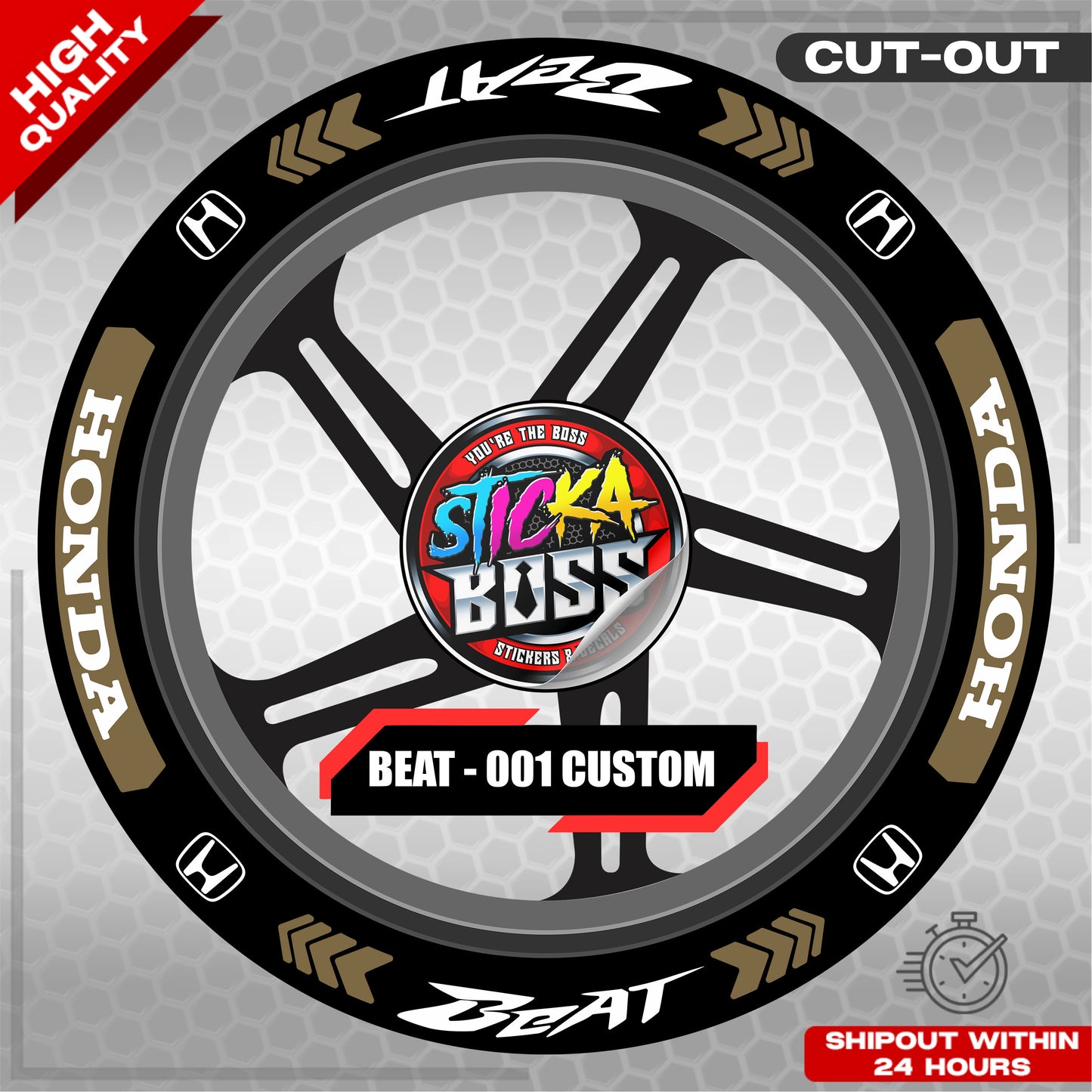 BEAT MAG STICKER SET ( 2 MAGS ) - 001 CUSTOM | VINYL WATERPROOF CUT-OUT DECALS