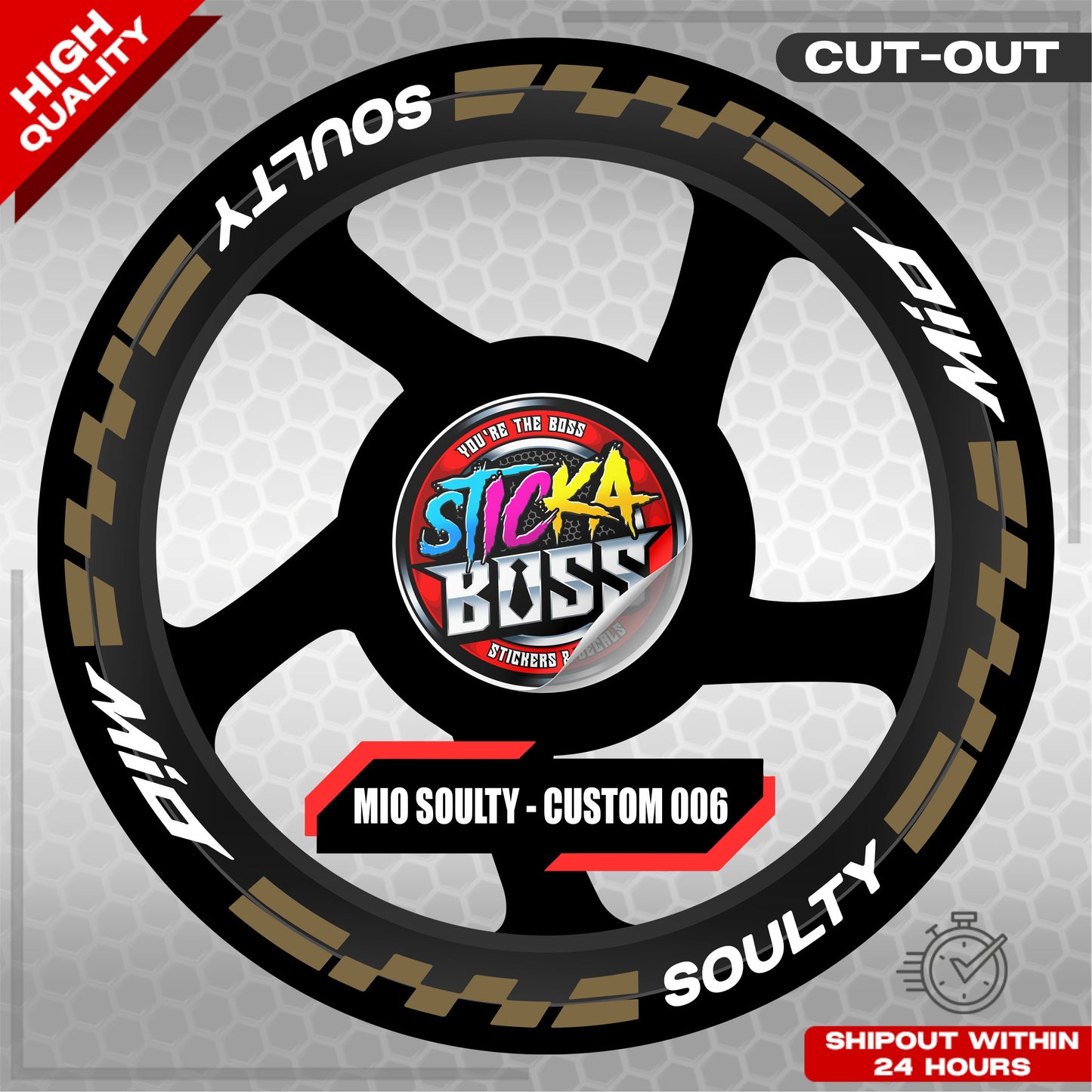 MIO SOULTY MAG STICKER SET ( 2 MAGS ) - CUSTOM 006 | VINYL WATERPROOF CUT-OUT DECALS