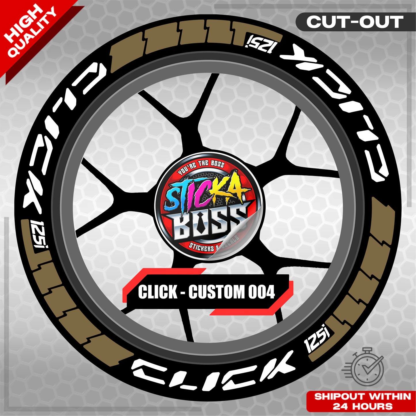CLICK 125 MAGS STICKER SET ( 2 MAGS ) - CUSTOM 004 | VINYL WATERPROOF CUT-OUT DECALS