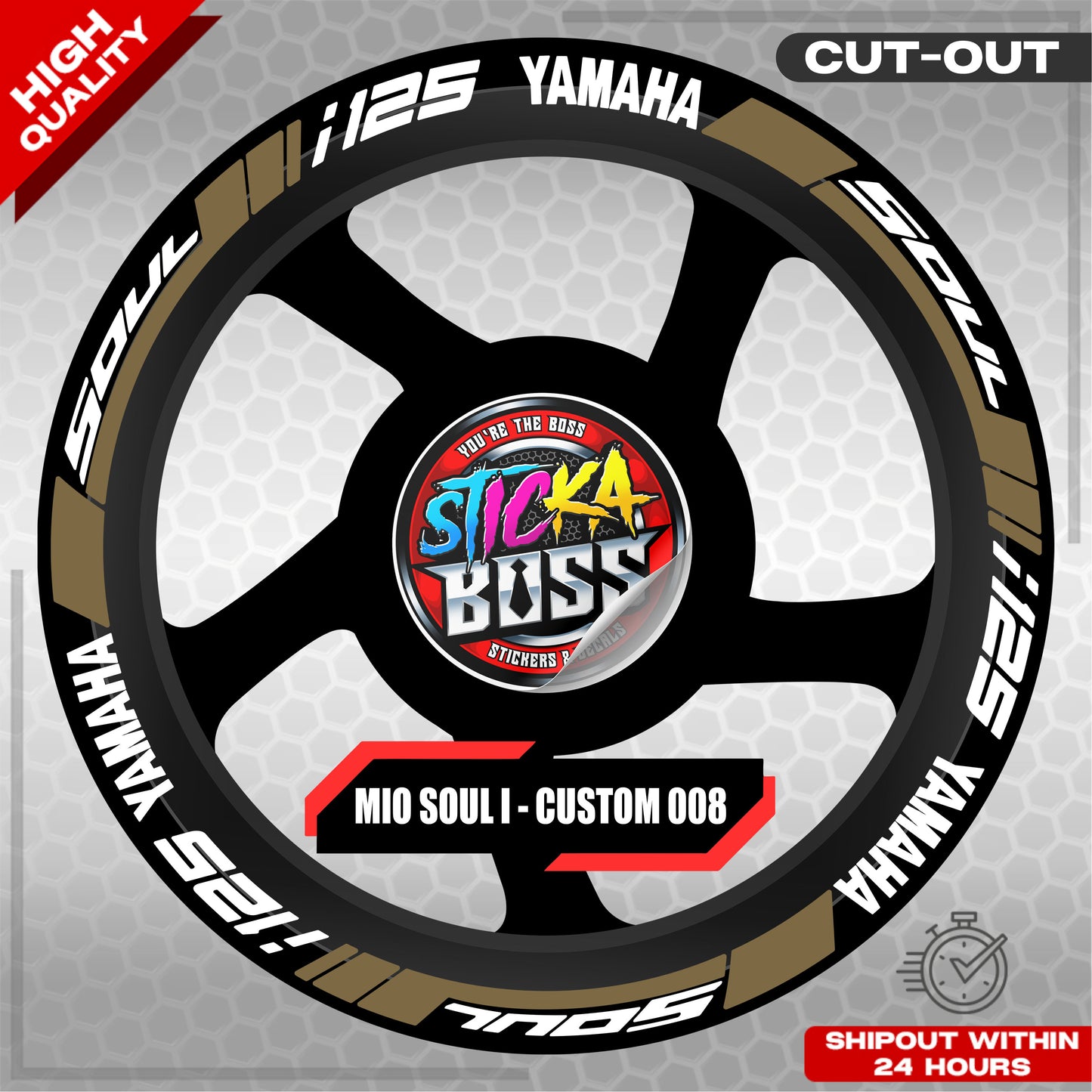 MIO SOUL I 125 MAG STICKER SET ( 2 MAGS ) - CUSTOM 008 | VINYL WATERPROOF CUT-OUT DECALS