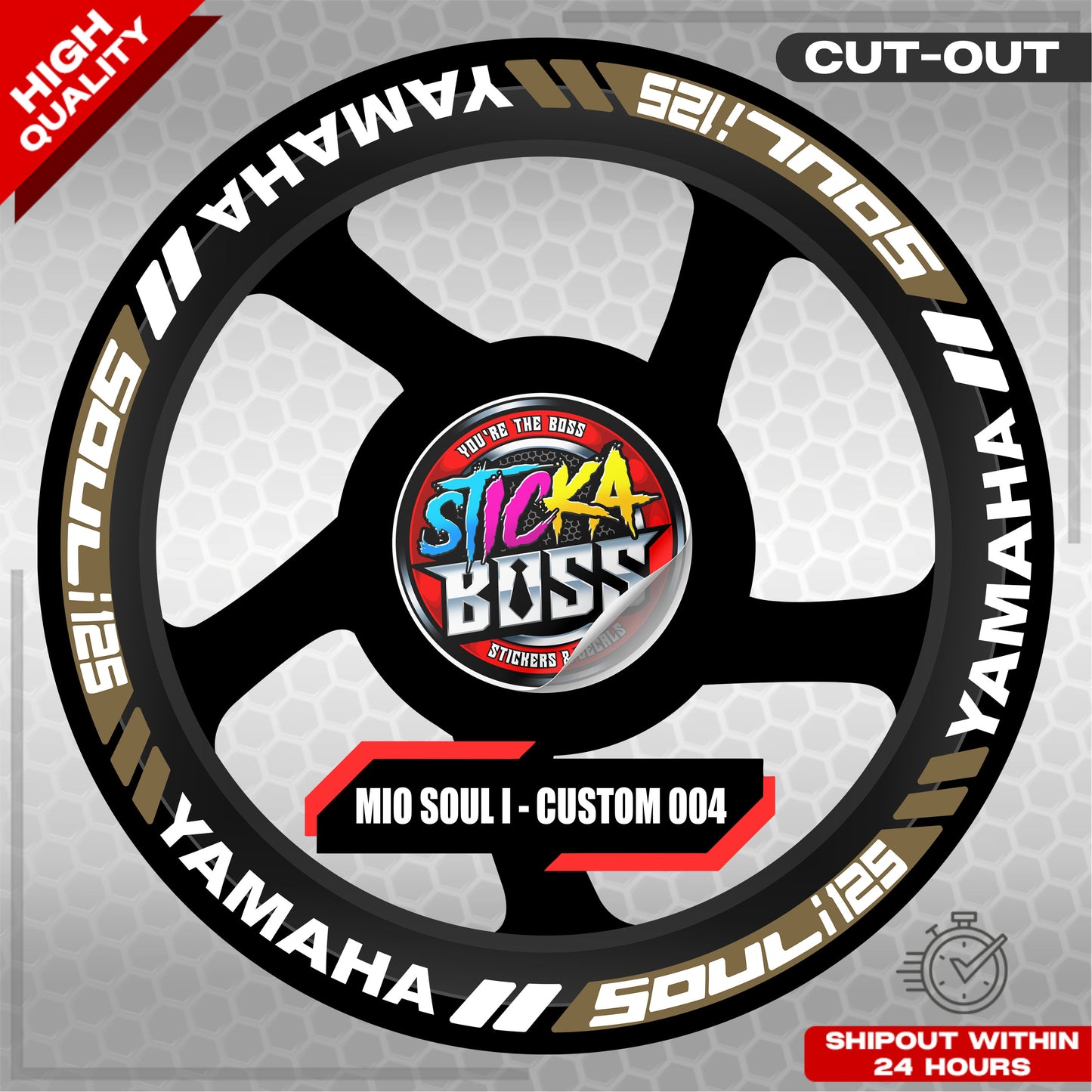 MIO SOUL I MAG STICKER SET ( 2 MAGS ) - CUSTOM 004 | VINYL WATERPROOF CUT-OUT DECALS