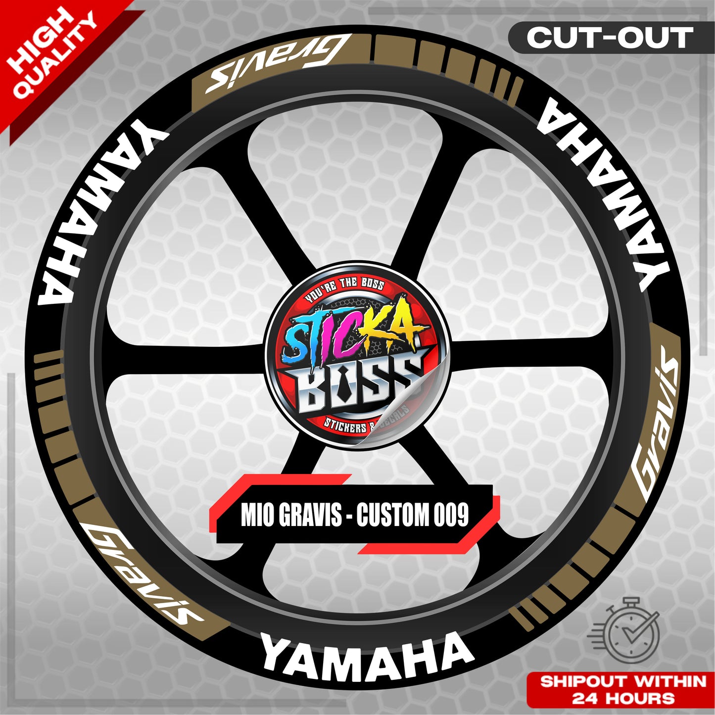 MIO GRAVIS MAG STICKER SET ( 2 MAGS ) - CUSTOM 009 | VINYL WATERPROOF CUT-OUT DECALS