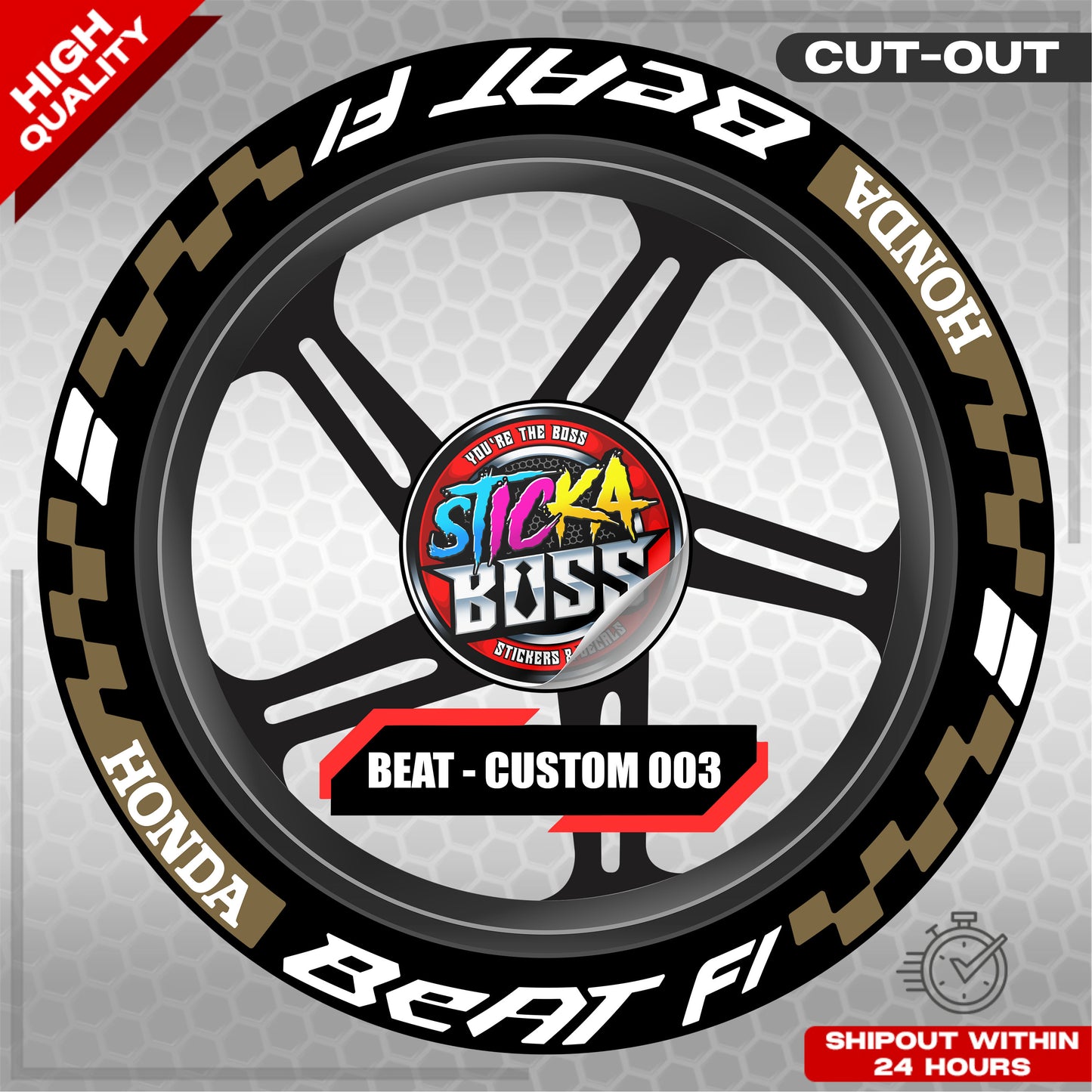 BEAT MAG STICKER SET ( 2 MAGS ) - CUSTOM 003 | VINYL WATERPROOF CUT-OUT DECALS