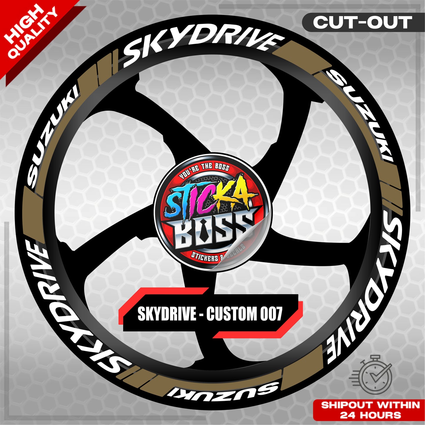 SKYDRIVE MAG STICKER SET ( 2 MAGS ) - CUSTOM 007 | VINYL WATERPROOF CUT-OUT DECALS