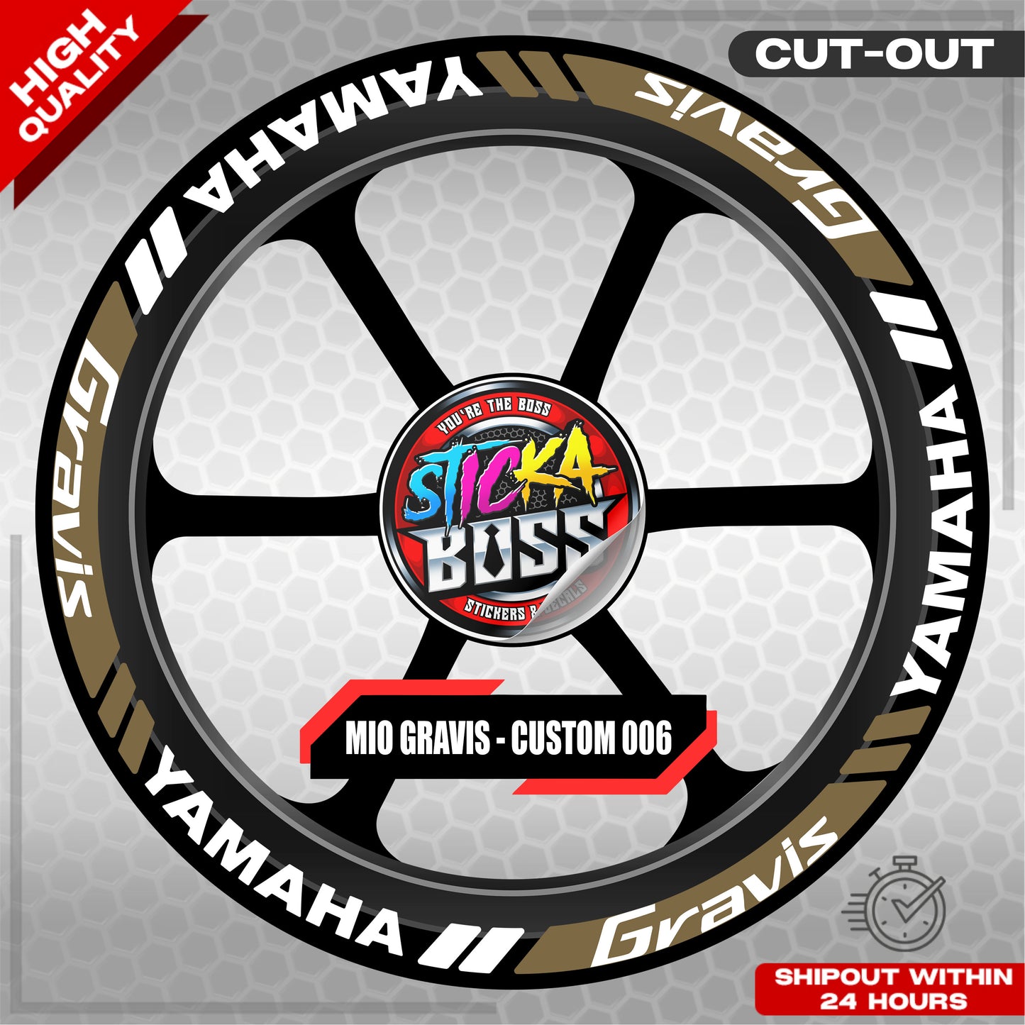 MIO GRAVIS MAG STICKER SET ( 2 MAGS ) - CUSTOM 006 | VINYL WATERPROOF CUT-OUT DECALS