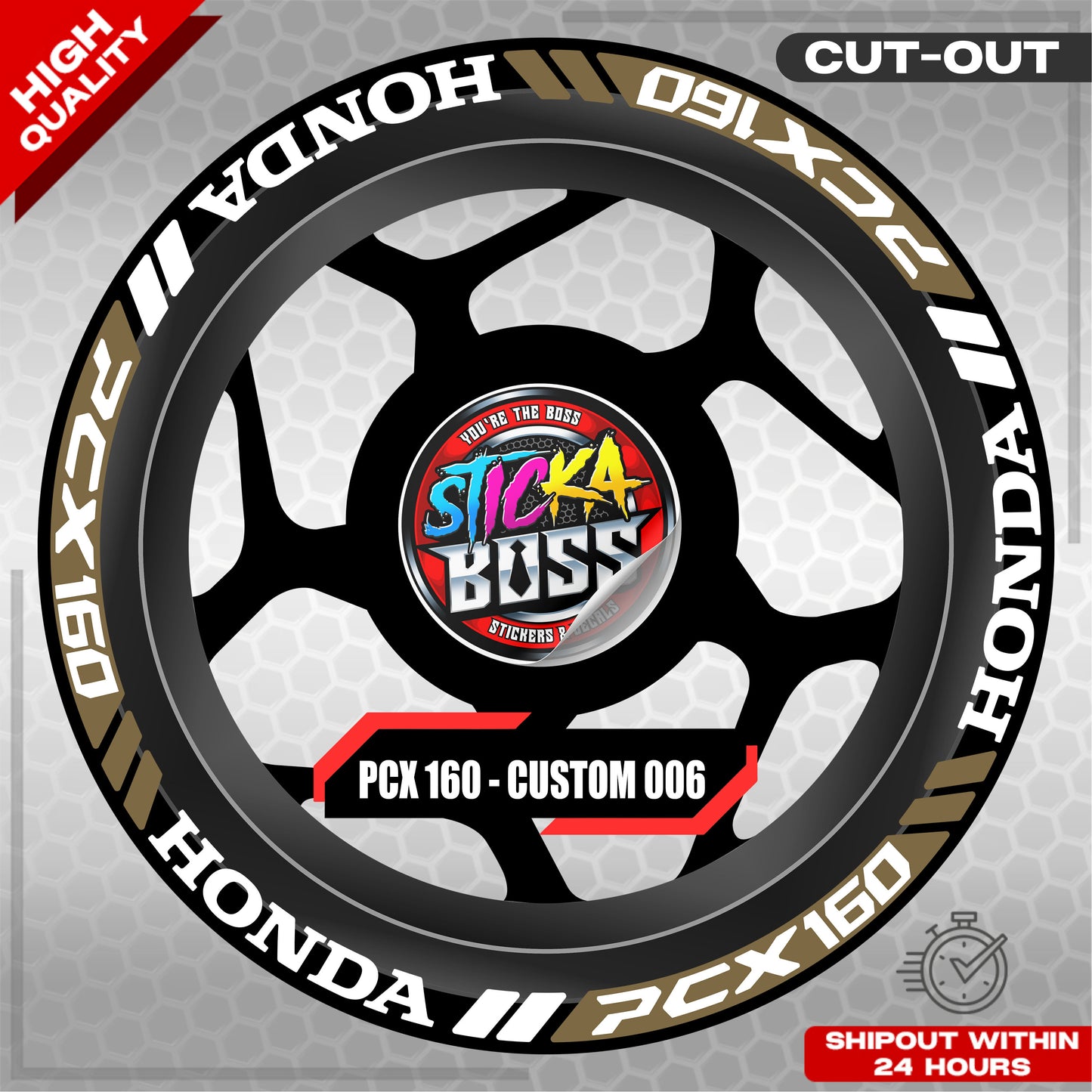 PCX 160 MAG STICKER SET ( 2 MAGS ) - CUSTOM 006 | VINYL WATERPROOF CUT-OUT DECALS