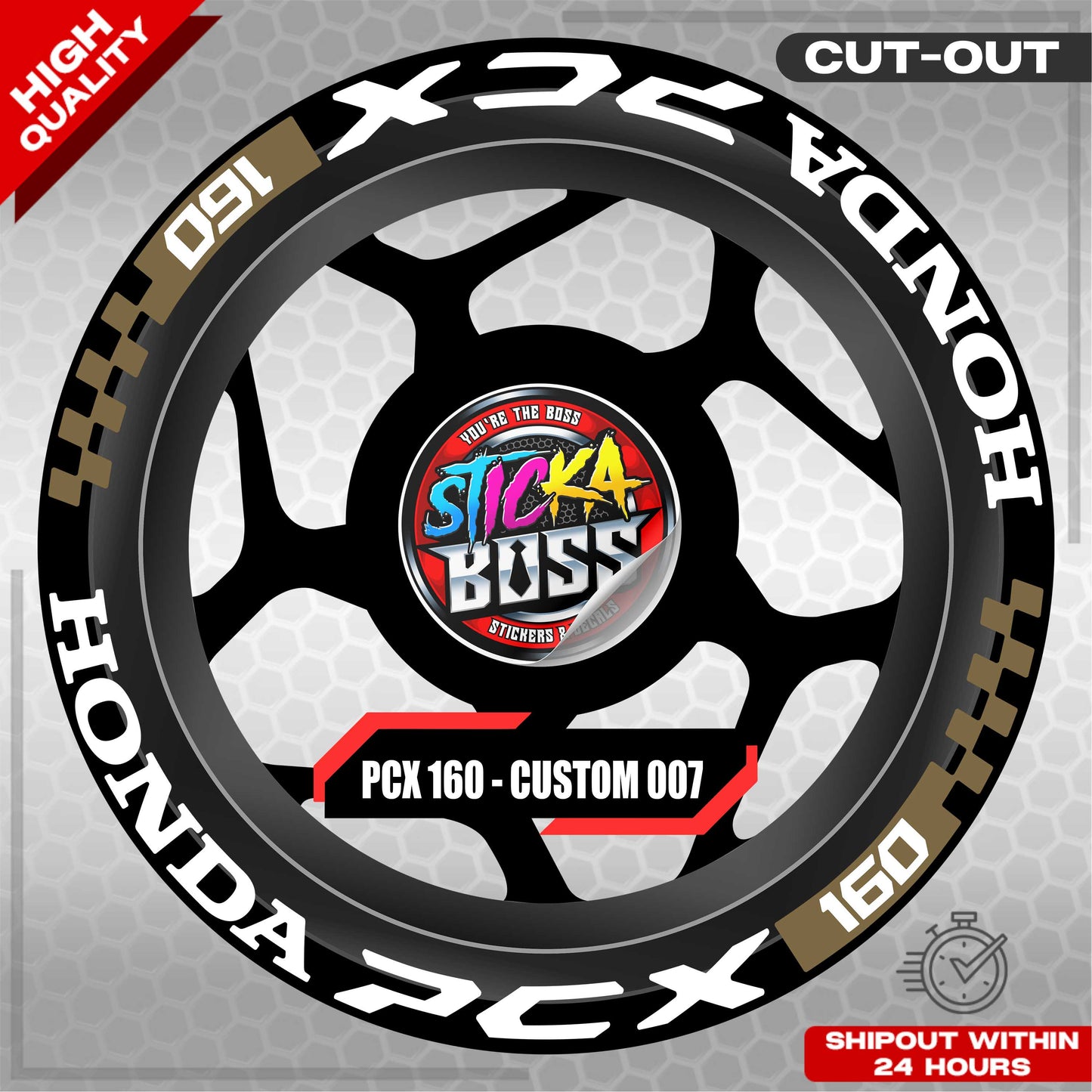 PCX 160 MAG STICKER SET ( 2 MAGS ) - CUSTOM 007 | VINYL WATERPROOF CUT-OUT DECALS