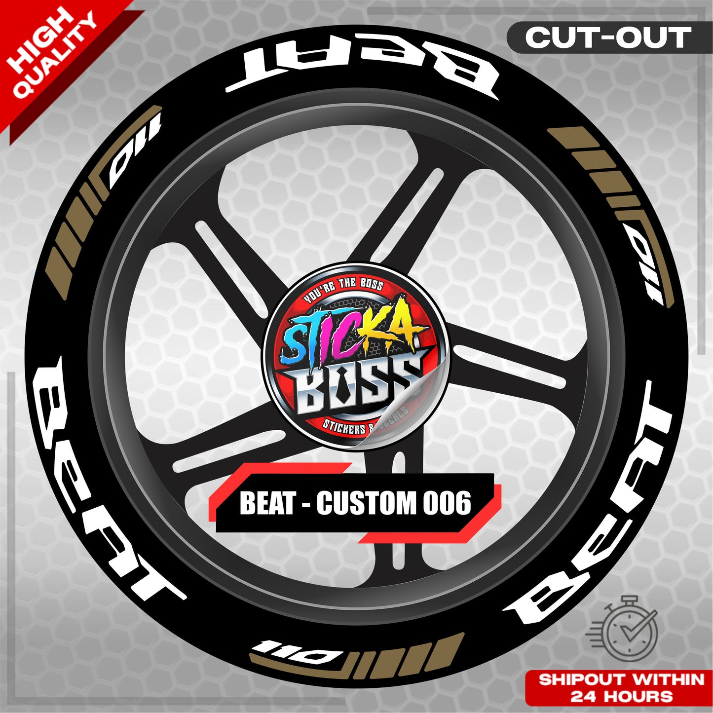 BEAT MAG STICKER SET ( 2 MAGS ) - CUSTOM 006 | VINYL WATERPROOF CUT-OUT DECALS