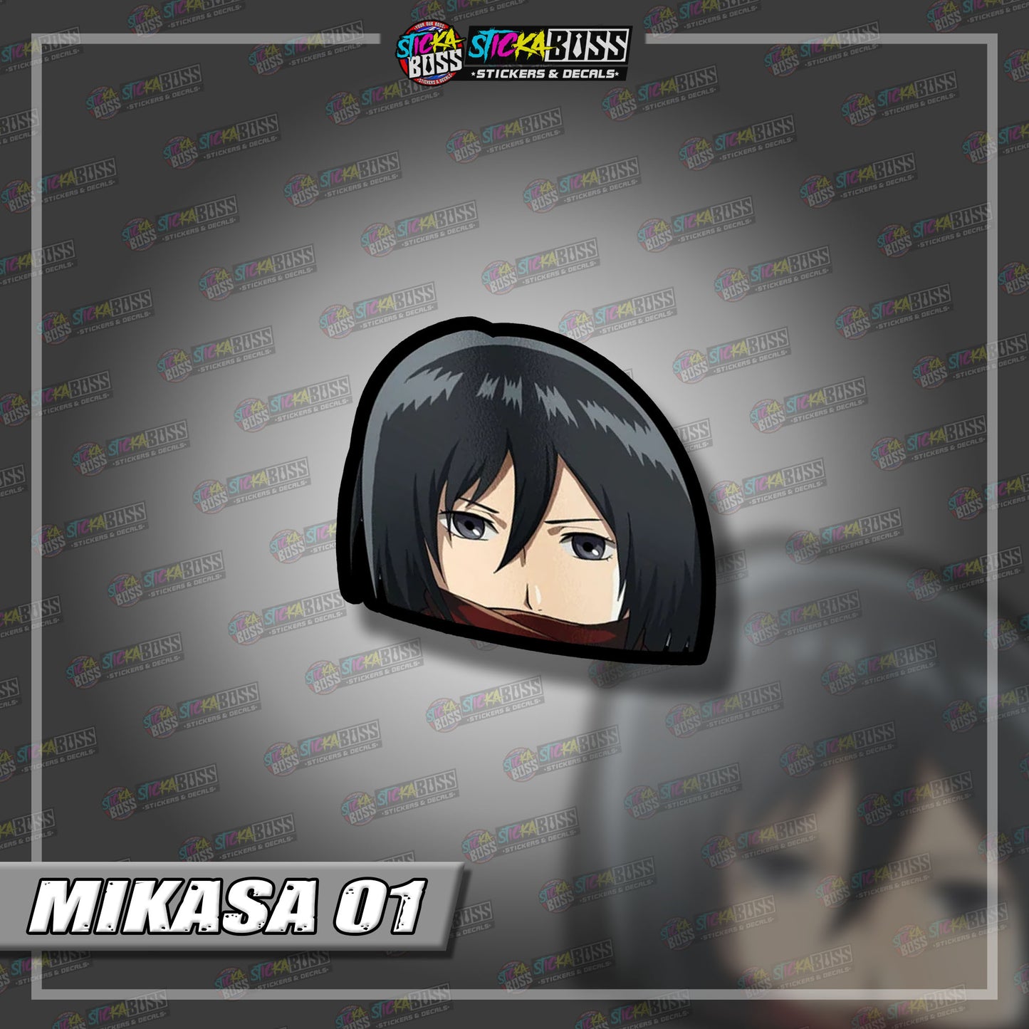 ATTACK ON TITAN | ANIME PEEKER STICKER【VINYL PRINTED】( LAMINATED / WATERPROOF )