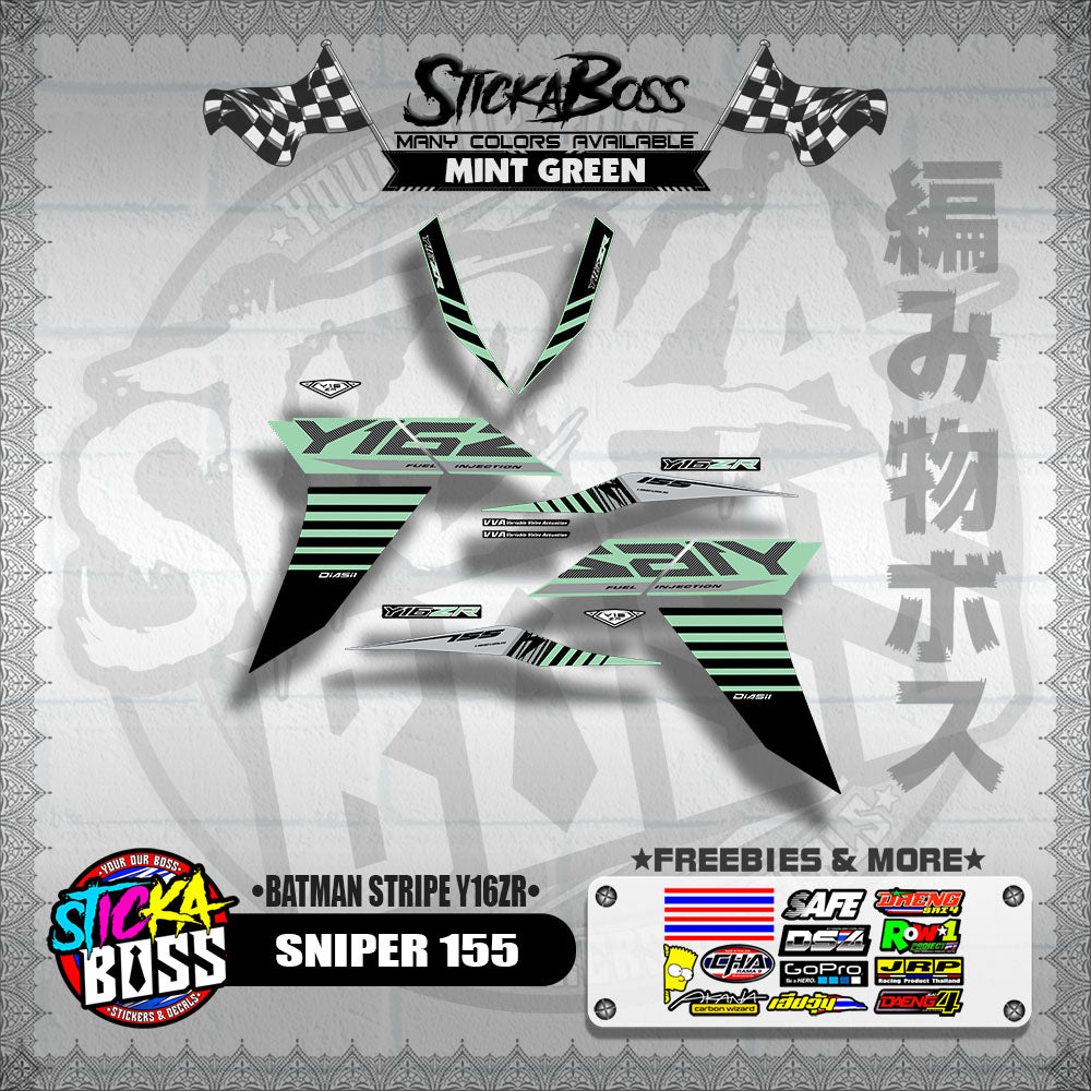 SNIPER 155 DECALS ( BATMAN STRIPE Y16ZR )【WITH FREEBIES】