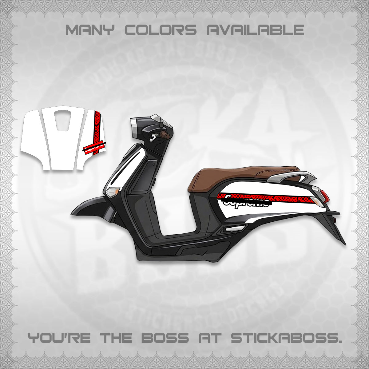 GIORNO 125 DECALS (2026 LUXSUP LV DESIGN) STICKER DECALS BY STICKABOSS