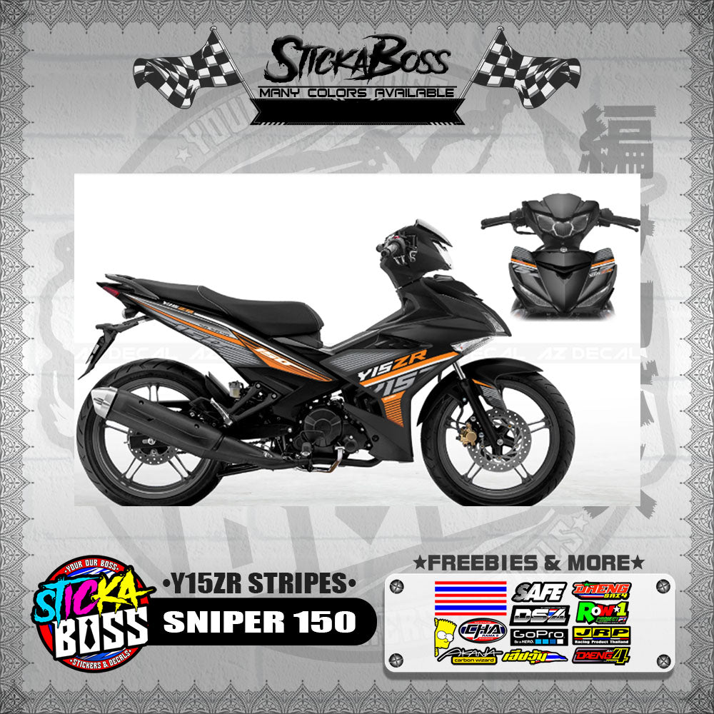 SNIPER 150 DECALS ( Y15ZR STRIPES )【WITH FREEBIES】