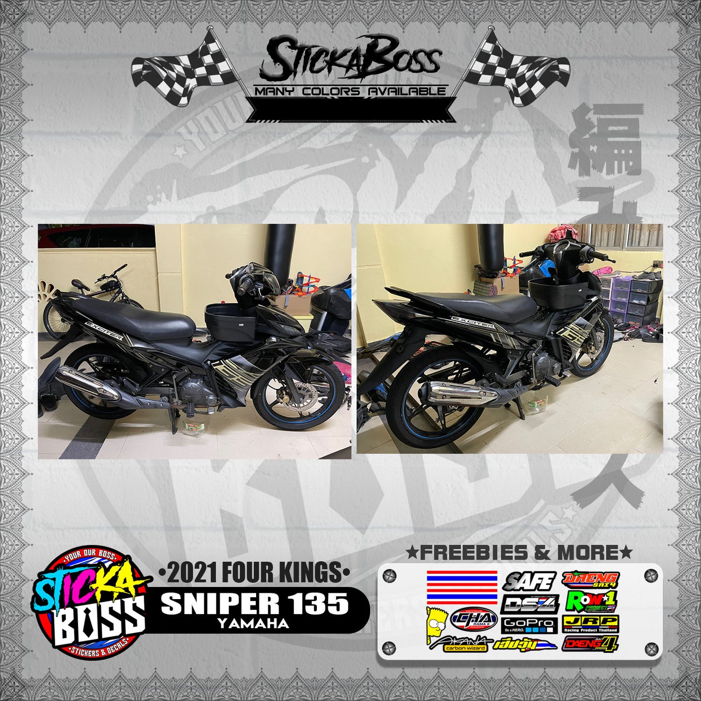 SNIPER 135 DECALS ( 2021 FOUR KINGS )【WITH FREEBIES】