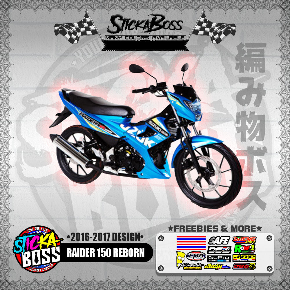 RAIDER 150 REBORN CARB STOCK DECALS ( 2016-2017 DESIGN )【WITH FREEBIES】
