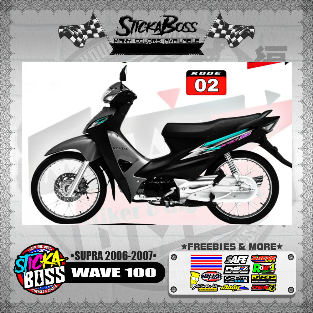 WAVE 100 DECALS ( SUPRA 2006-2007 )【WITH FREEBIES】