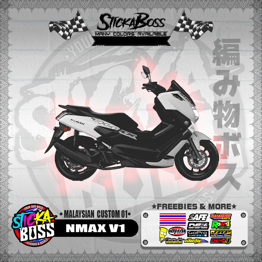 NMAX V1 DECALS ( MALAYSIAN CUSTOM 01 )【WITH FREEBIES】