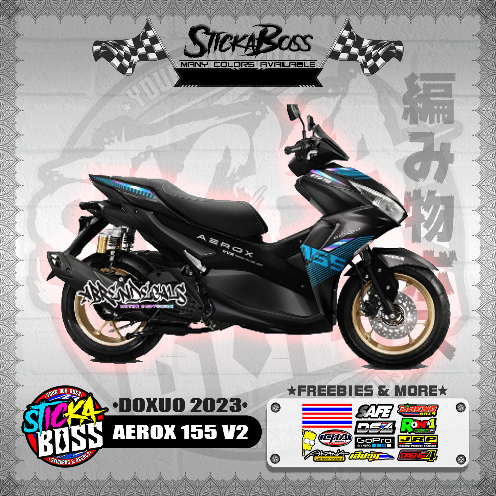 AEROX 155 V2 DECALS ( DOXUO 2023 )【WITH FREEBIES】