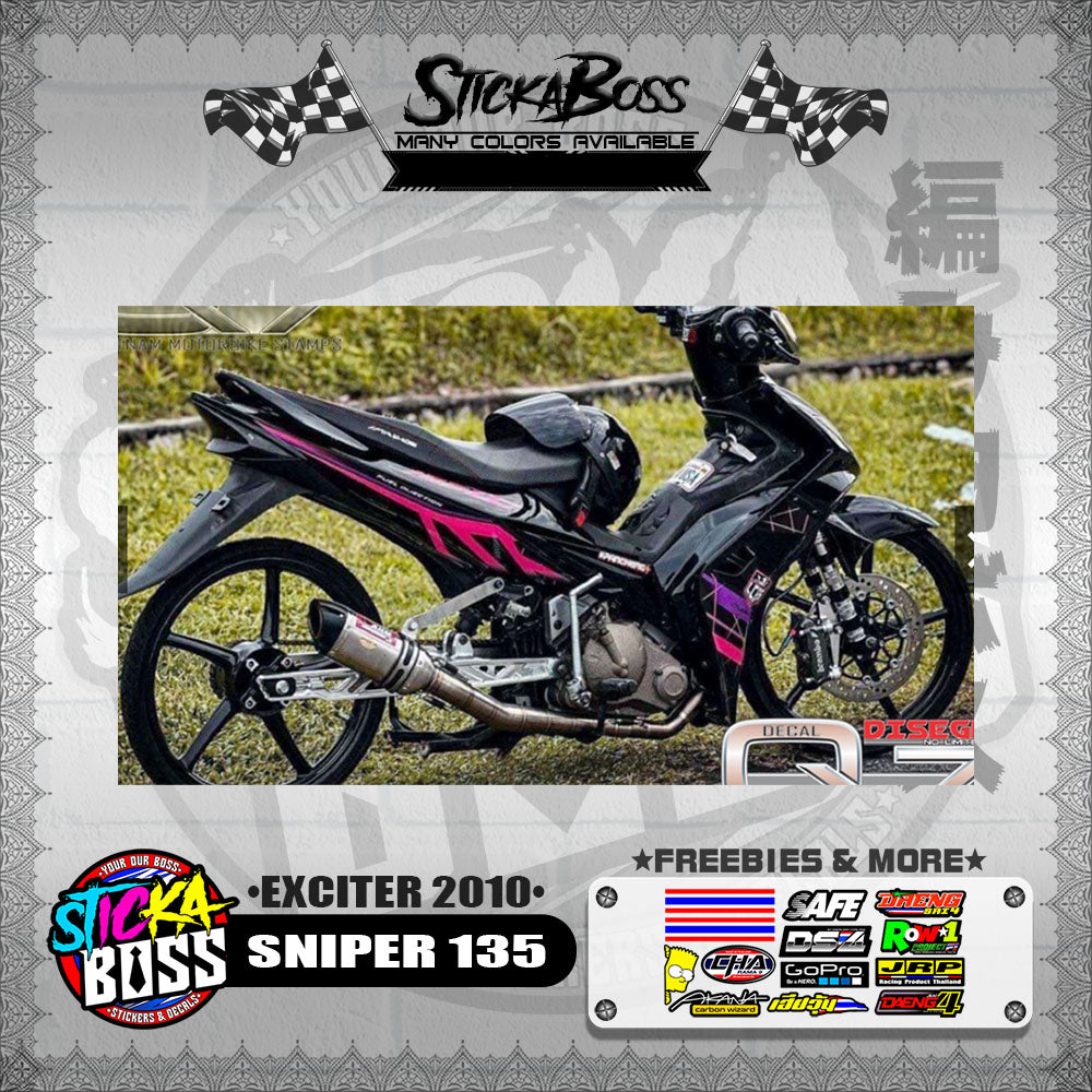 SNIPER 135 DECALS ( EXCITER 2010 )【WITH FREEBIES】