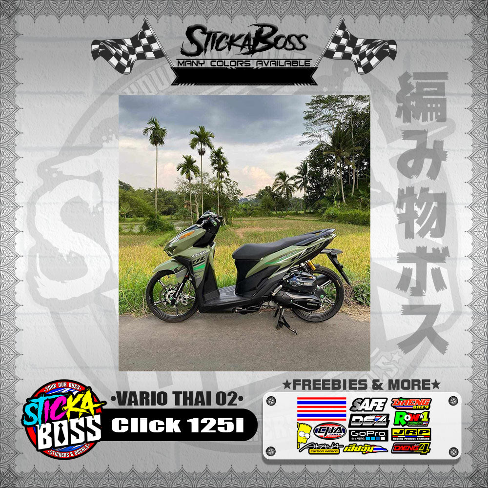 CLICK 125i V2 DECALS ( VARIO THAI 02 )【WITH FREEBIES】