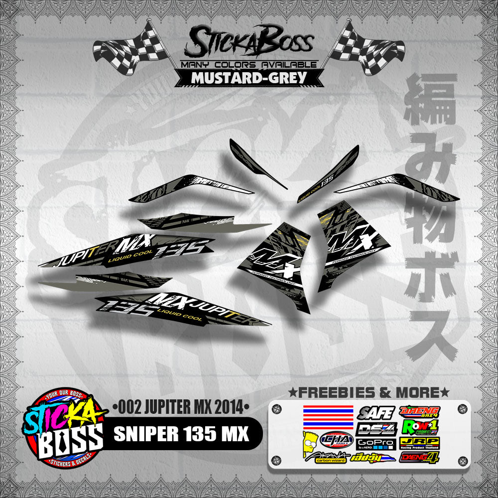 SNIPER 135 MX DECALS ( 002 JUPITER MX 2014 )【WITH FREEBIES】