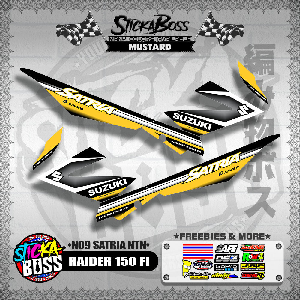 RAIDER 150 FI DECALS ( N09 SATRIA NTN )【WITH FREEBIES】