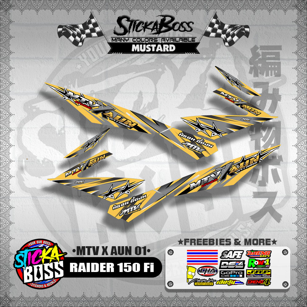 RAIDER 150 Fi DECALS ( MTV X AUN 01 )【WITH FREEBIES】