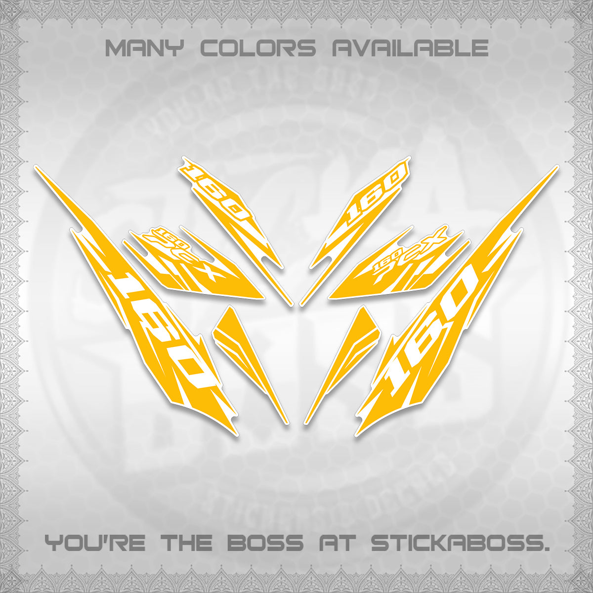 PCX 150 160 INDO FOR WHITE DECALS (2026 NEW 08 DESIGN) STICKER DECALS By STICKABOSS