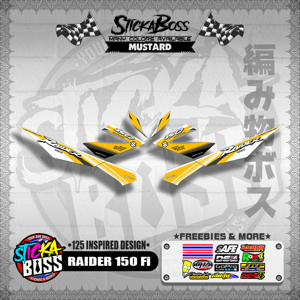 RAIDER 150 Fi DECALS ( 125 INSPIRED DESIGN )【WITH FREEBIES】