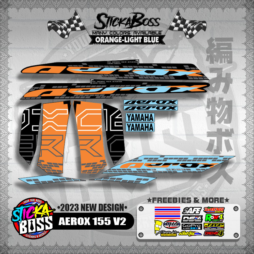 AEROX 155 V2 MALAYSIAN DECALS ( 2023 NEW DESIGN )【WITH FREEBIES】